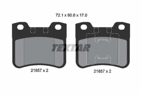 Тормозные колодки дисковые TEXTAR 2185701