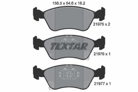 Комплект гальмівних колодок з 4 шт. дисків TEXTAR 2197502