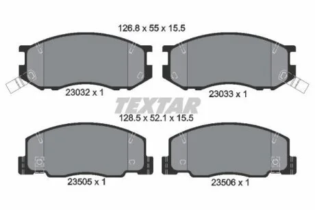 Колодки гальмівні дискові, комплект TEXTAR 2303201