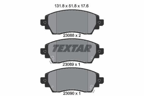 Колодки гальмівні дискові, комплект TEXTAR 2308801
