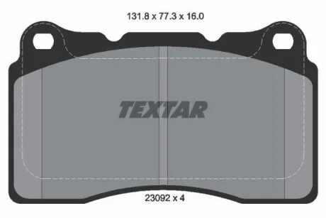 Колодки тормозные MITSUBISHI/RENAULT LANCER/MEGANE III COUPE 04- (с противошумной пластиной Q+) пер. TEXTAR 2309203