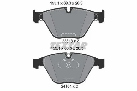 Колодки тормозные BMW 3(E90) 05- EPAD пер. TEXTAR 2331382