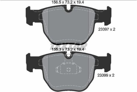 LANDROVER Колодки тормозные передние Range Rover 3.0D 02- TEXTAR 2339703