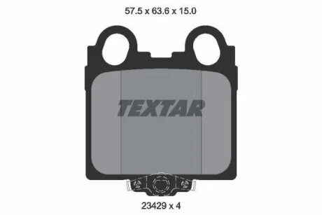 Комплект гальмівних колодок з 4 шт. дисків TEXTAR 2342901