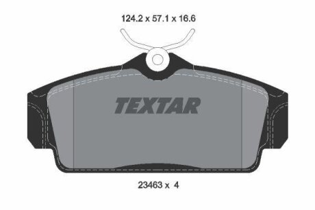 Комплект гальмівних колодок з 4 шт. дисків TEXTAR 2346302