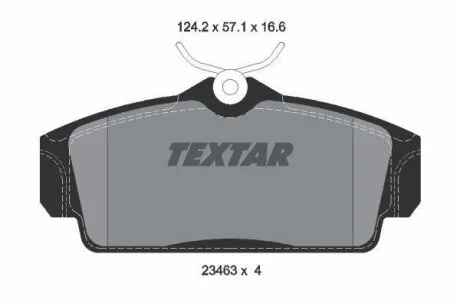 Комплект гальмівних колодок з 4 шт. дисків TEXTAR 2346302