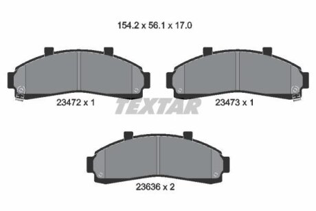 Колодки гальмівні дискові, комплект TEXTAR 2347201