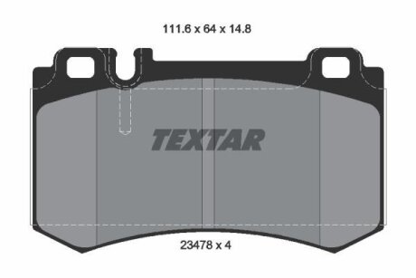 Колодки гальмівні дискові, комплект TEXTAR 2347802