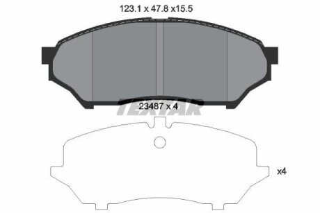 Тормозные колодки дисковые MITSUBISHI PAJERO PININ/IO/MINI 99- пер. TEXTAR 2348701