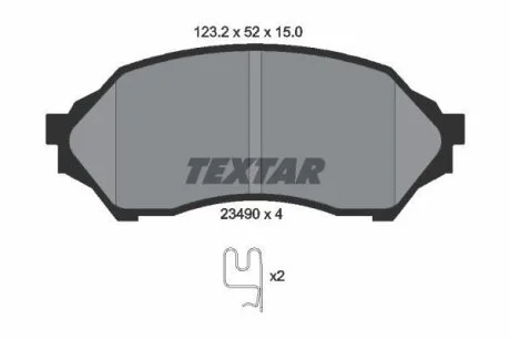 Колодки гальмівні дискові, комплект TEXTAR 2349002