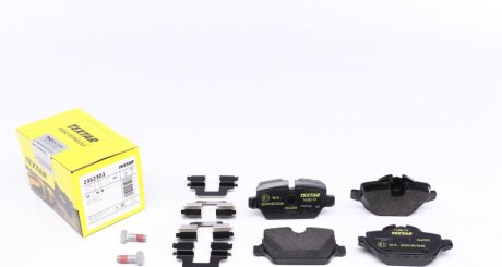 Тормозные колодки дисковые BMW 3(E90)/1(E81/E87) 04- зад. (с противошумной пластиной Q+) TEXTAR 2362303