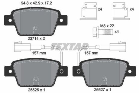 Гальмiвнi колодки, к-кт. (Колодки тормозные дисковые, к-кт.) TEXTAR 2371403