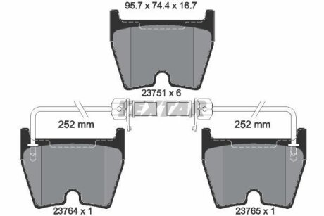 Колодки тормозные AUDI A6 02- (с противошумной пластиной Q+) пер. TEXTAR 2375101