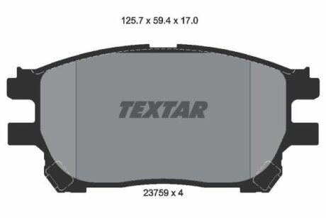 Колодки гальмівні дискові, комплект TEXTAR 2375901