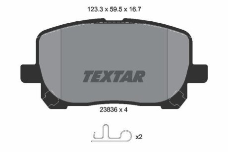 TOYOTA Тормозные колодки дисковые Avensis Verso 01- TEXTAR 2383601