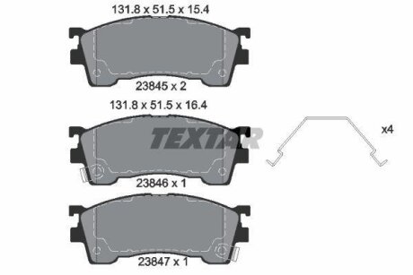 Тормозные колодки дисковые MAZDA Premacy 99- TEXTAR 2384504