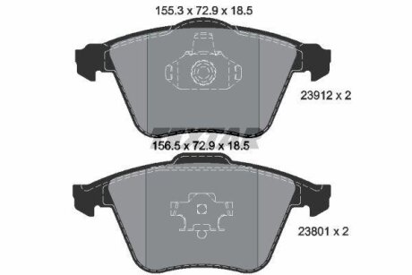 Колодки тормозные FORD FOCUS II (DA) 03- (с противошумной пластиной Q+) пер. TEXTAR 2391201