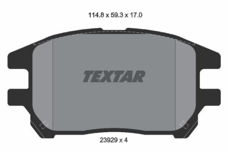 Комплект гальмівних колодок з 4 шт. дисків TEXTAR 2392901