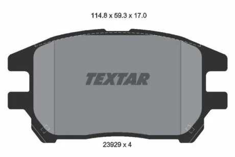 Комплект гальмівних колодок з 4 шт. дисків TEXTAR 2392901