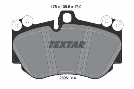 Колодки пер. Porsche Cayenne (03-10) диски R19 TEXTAR 2396101
