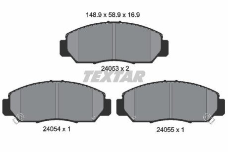 A_Гальмівні колодки HONDA Accord/FR-V F 01>> TEXTAR 2405301