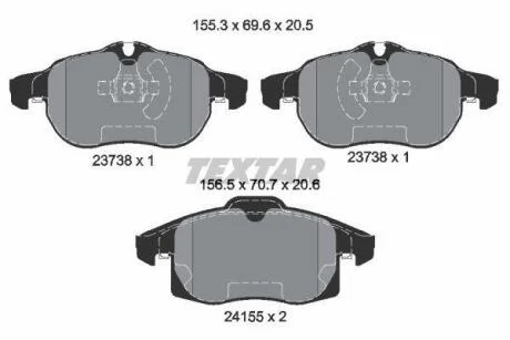 Гальмiвнi колодки дисковi TEXTAR 2415501