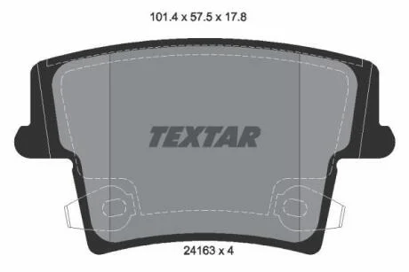 Гальмiвнi колодки дисковi TEXTAR 2416301 (фото 1)