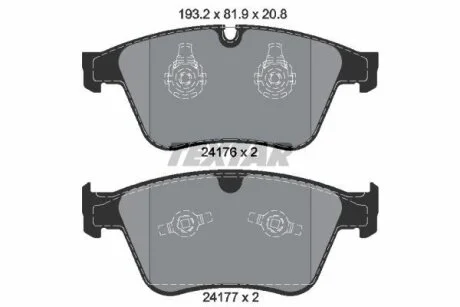 Комплект гальмівних накладок, дискове гальмо TEXTAR 2417601