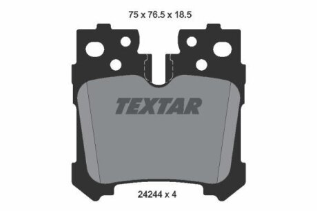 Комплект гальмівних колодок з 4 шт. дисків TEXTAR 2424401