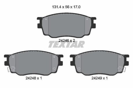 MAZDA Тормозные колодки передн.6 02- TEXTAR 2424601