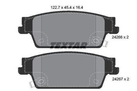 Колодки тормозные CADILLAC STS 05- задн. (с противошумной пластиной Q+) TEXTAR 2426601