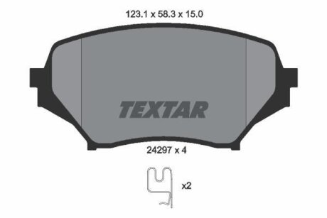 Колодки гальмівні дискові, комплект TEXTAR 2429701
