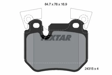 Колодки гальмівні дискові, комплект TEXTAR 2431501