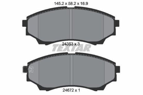 Колодки гальмівні (передні) Ford Ranger 99-12 TEXTAR 2435301