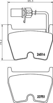 Комплект гальмівних колодок, дискове гальмо TEXTAR 2451601