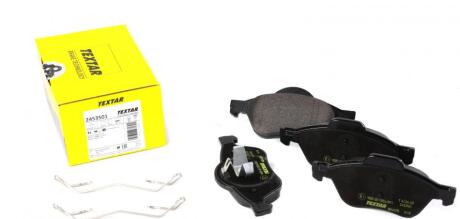 Тормозные колодки дисковые RENAULT MEGANE/CLIO 02- 1.4-2.0 пер. (с противошумной пластиной Q+) TEXTAR 2453501
