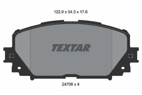 Торм. кол. пер. TOYOTA YARIS 05- (JAPAN) TEXTAR 2470801