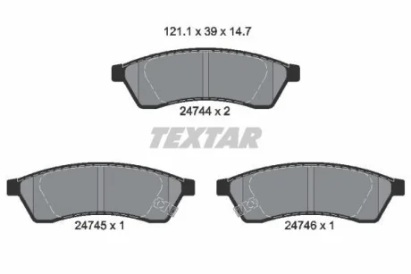 Колодки гальмівні дискові, комплект TEXTAR 2474401