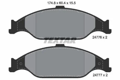 Колодки гальмівні (передні) TEXTAR 2477601