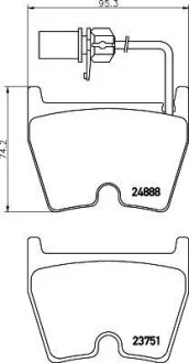 Колодки гальмівні дискові, комплект TEXTAR 2488801