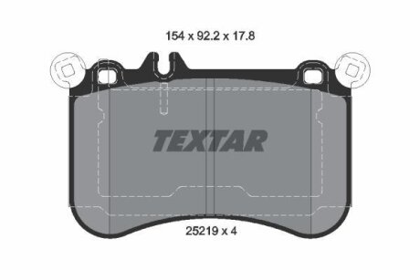 Колодки гальмівні дискові TEXTAR 2521902