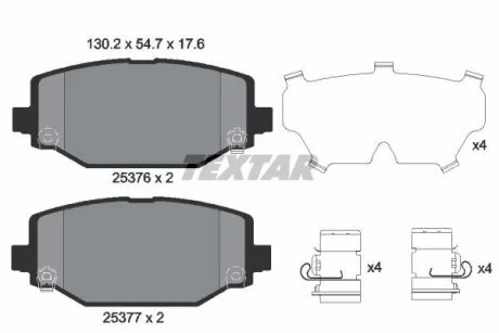 FIAT Тормозные колодки задн.Freemont,Dodge Caravan,Chrysler Grand Voyager 2.0/3.608- TEXTAR 2537601