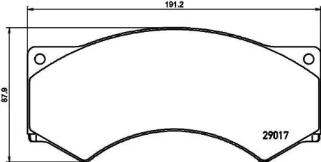Комплект гальмівних колодок, дискове гальмо TEXTAR 2901703