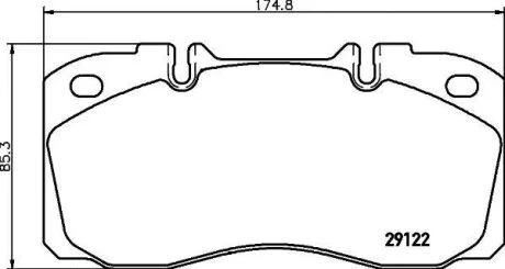 Колодки гальмівні дискові, комплект TEXTAR 2912204