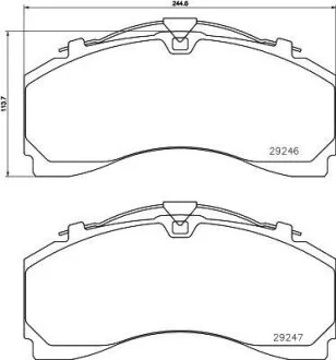 Тормозные колодки дисковые TRUCK MB перед. TEXTAR 2924601