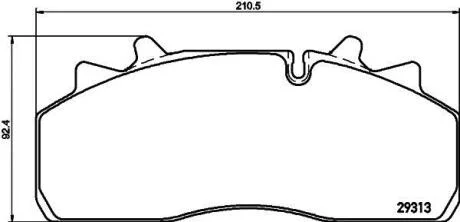 Комплект гальмівних колодок TEXTAR 2931302