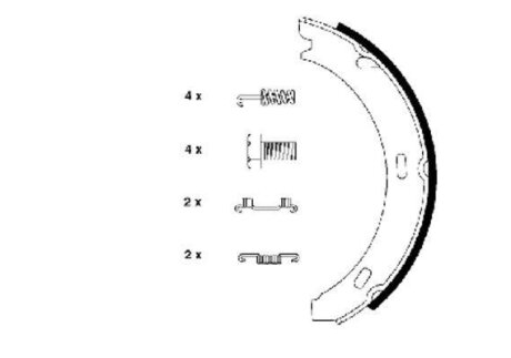 Тормозные колодки барабанные MB W124/W201/W202/W168 зад. TEXTAR 91032800