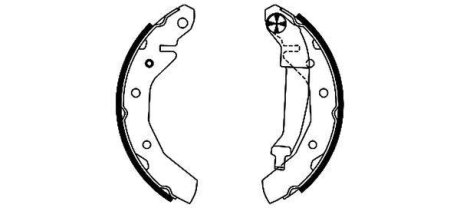 Тормозные колодки барабанные CHEVROLET VATIZ/SPARK 05- 0.8-1.0 задн. TEXTAR 91054000