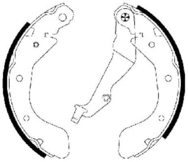 Комплект гальмівних колодок з 4 шт. барабанів TEXTAR 91062500