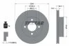 Диск тормозной HYUNDAI ACCENT 00- перед.вент. (с покрытием PRO) TEXTAR 92128503 (фото 1)